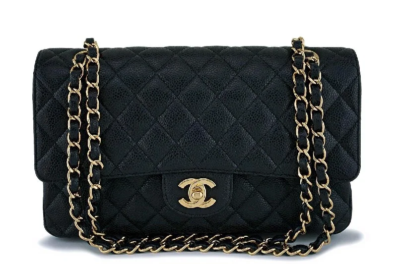 Chanel Medium Tote Bag for Office LadiesChanel Black Caviar Medium Classic Double Flap Bag GHW