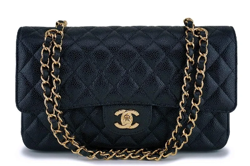 Chanel Quilted Leather Shoulder Bag for FashionistasChanel Black Caviar Medium Classic Double Flap Bag GHW (NEW)