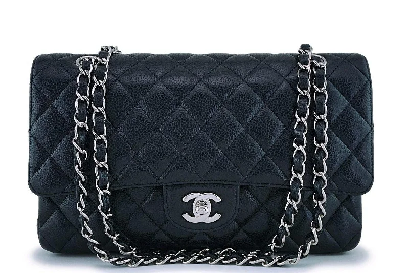 Chanel Black Handbag for Business MeetingsChanel Black Caviar Medium Classic Double Flap Bag SHW