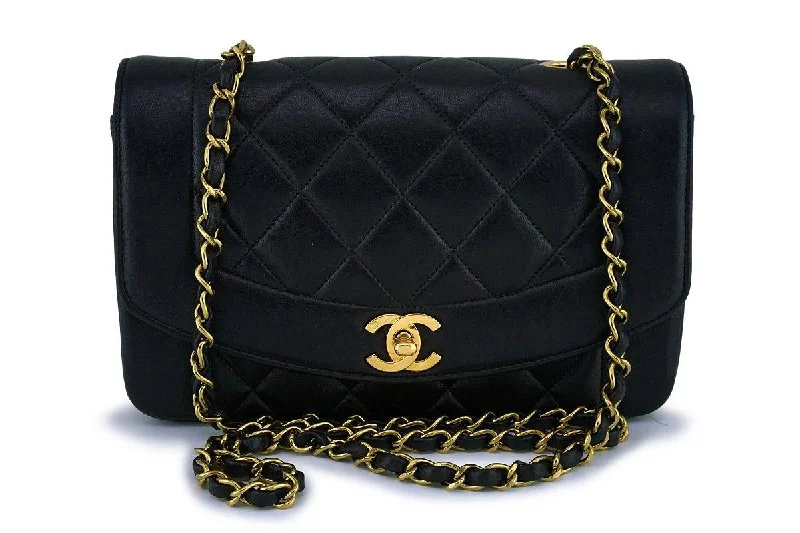 Chanel Limited Edition Handbag for CollectorsChanel Black Lambskin Classic Small Diana Flap Bag 24k GHW