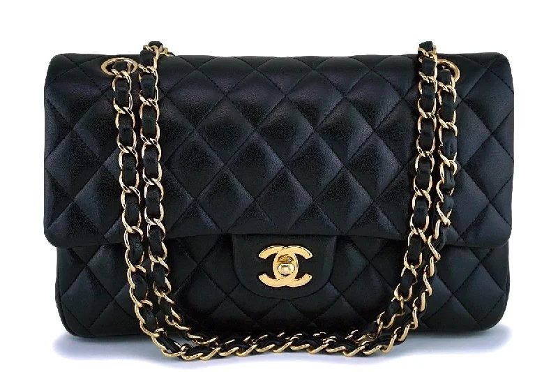 Chanel Luxury Handbag for High - End EventsChanel Black Lambskin Medium Classic Double Flap Bag GHW