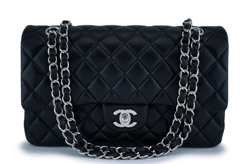 Chanel Lightweight Handbag for Daily ErrandsChanel Black Lambskin Medium Classic Double Flap Bag SHW