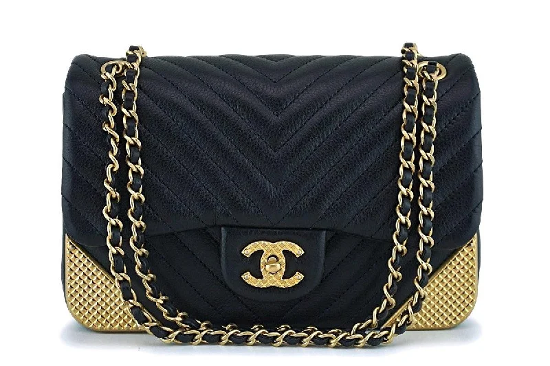 Chanel Colorful Handbag for Spring OutfitsChanel Black Limited Rock the Corner Rectangular Mini Chevron Classic Flap Bag GHW