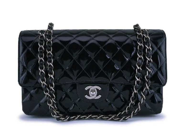 Chanel Chain Strap Handbag for Everyday UseChanel Black Patent Medium Classic Double Flap Bag SHW