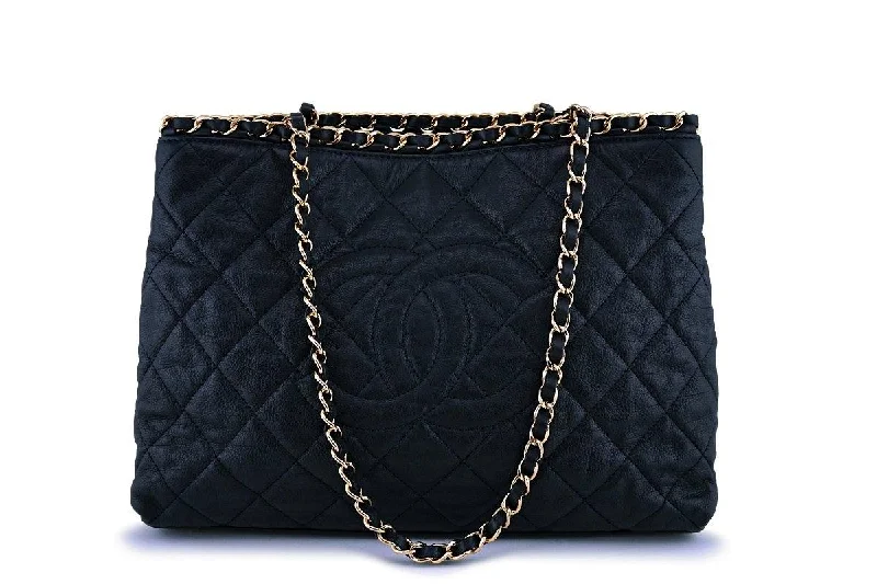 Chanel Limited Edition Handbag for CollectorsChanel Black Textured Calf Chain Me Shopper Tote Bag GHW