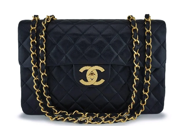 Chanel Chain Strap Handbag for Everyday UseChanel Black Vintage Lambskin Maxi "Jumbo XL" Classic Flap Bag 24k GHW