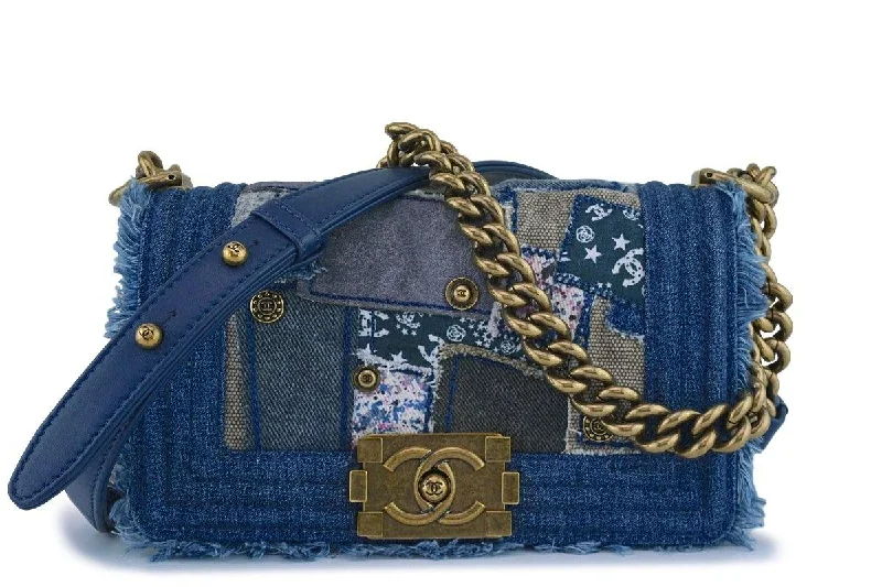 Chanel Vintage Inspired Handbag for Retro LoversChanel Denim Patchwork Small Boy Classic Flap Bag