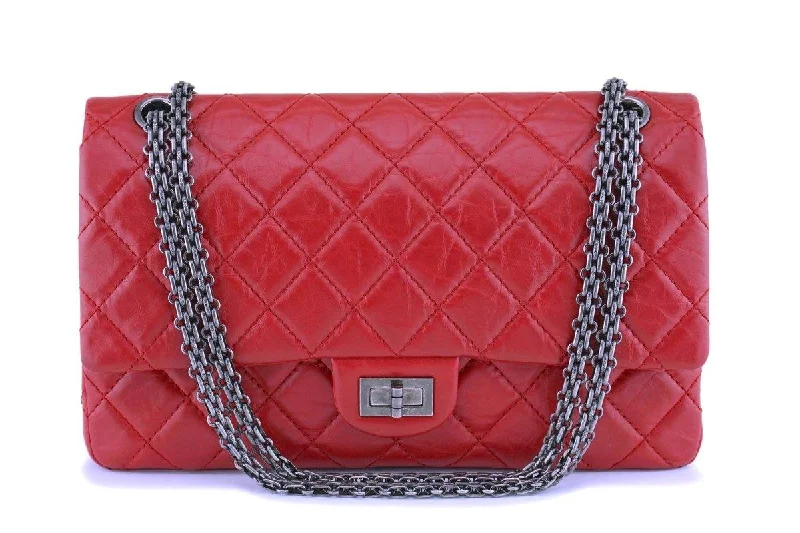 Chanel All - Match Handbag for Versatile StylingChanel Red Aged Calfskin Reissue Medium 226 2.55 Flap Bag RHW