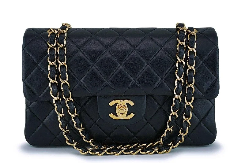 Chanel Colorful Handbag for Spring OutfitsChanel Small Black Lambskin Classic Double Flap Bag 24k GHW