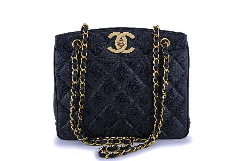 Chanel Vintage Inspired Handbag for Retro LoversChanel Vintage Black Caviar Classic Timeless Tote Bag 24k GHW