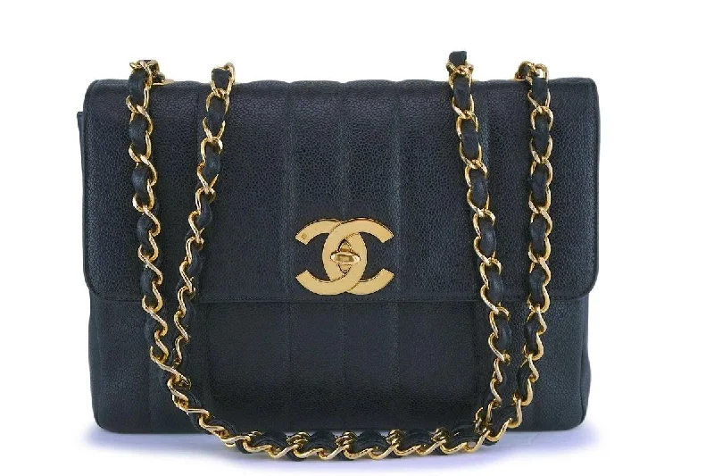 Chanel Limited Edition Handbag for CollectorsChanel Vintage Black Caviar Mademoiselle Jumbo Classic Flap Bag 24k GHW