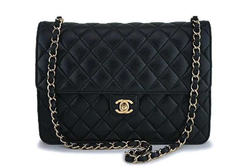 Chanel Medium Tote Bag for Office LadiesChanel Vintage Black Lambskin Timeless Classic Clutch on Chain Flap Bag 24k GHW