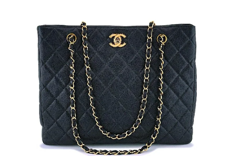 Chanel Luxury Handbag for High - End EventsChanel Vintage Caviar Medium Classic Shopper Tote Bag 24k GHW