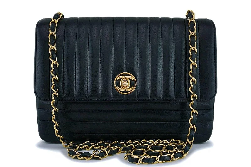 Chanel Luxury Handbag for High - End EventsChanel Vintage Mademoiselle Circle Logo Shoulder Flap Bag 24k GHW