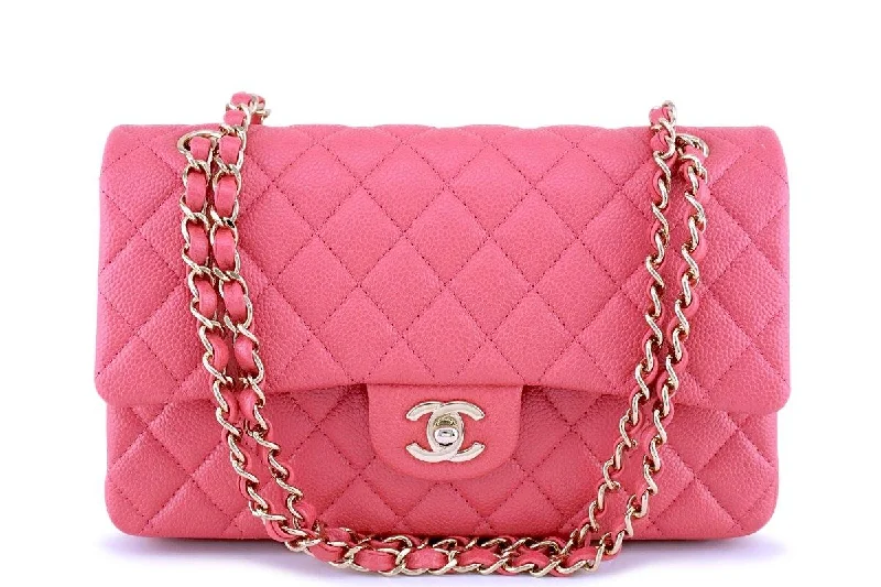 Chanel New Arrival Handbag with Gold HardwareNIB 18S Chanel Pearly Pink Caviar Medium Classic Double Flap Bag