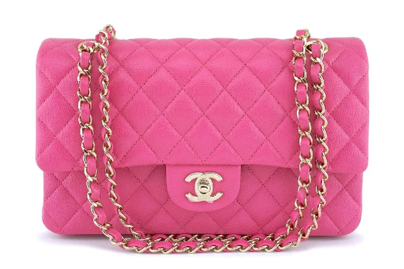 Chanel Lightweight Handbag for Daily ErrandsNIB 19C Chanel Pink Caviar Medium Classic Double Flap Bag GHW