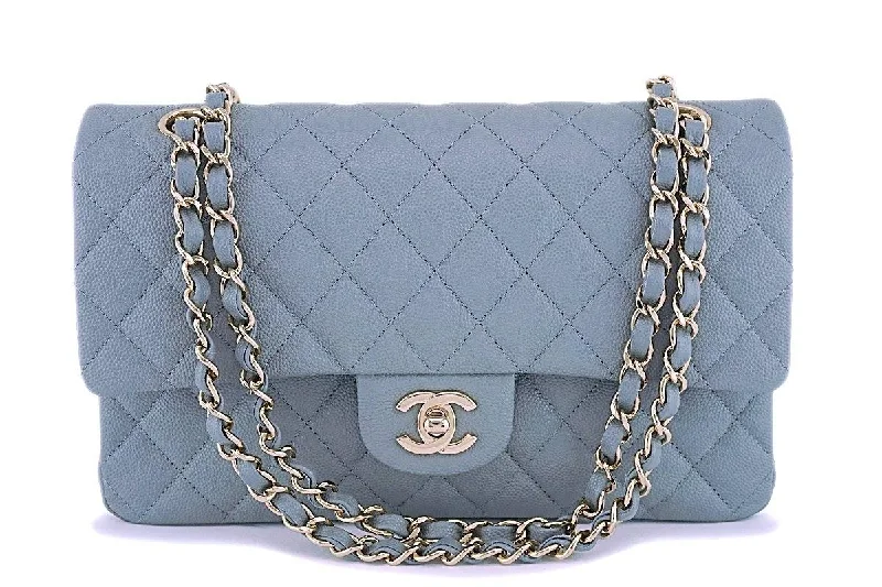 Chanel Handbag with Adjustable Strap for ComfortNIB 20C Chanel Gray Caviar Medium Classic Double Flap Bag Grey GHW