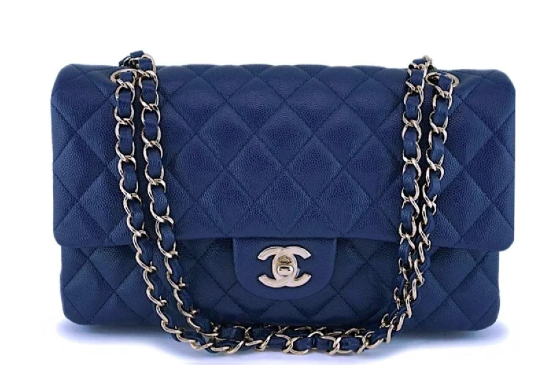 Chanel Small Crossbody Bag for TravelNIB 20C Chanel Navy Blue Caviar Medium Classic Double Flap Bag GHW