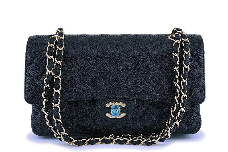 Chanel Colorful Handbag for Spring OutfitsNIB Chanel Black Caviar Medium Classic Double Flap Bag GHW