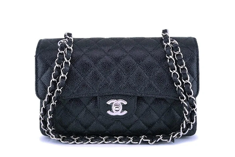 Chanel Black Handbag for Business MeetingsNIB Chanel Black Caviar Small Classic Double Flap Bag SHW