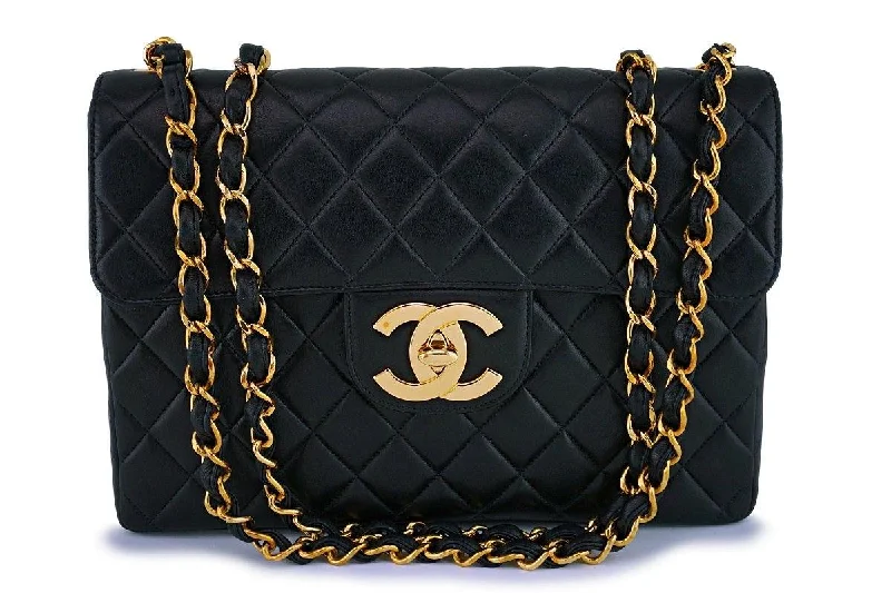 Chanel New Arrival Handbag with Gold HardwareRare Chanel Vintage Black Classic Jumbo Flap Bag 24k GHW