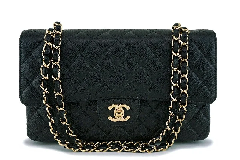 Chanel Colorful Handbag for Spring OutfitsRare Pristine Chanel Black Caviar Medium Classic Double Flap Bag 24k GHW