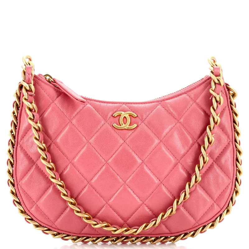 CC Chain Around Hobo Quilted Lambskin