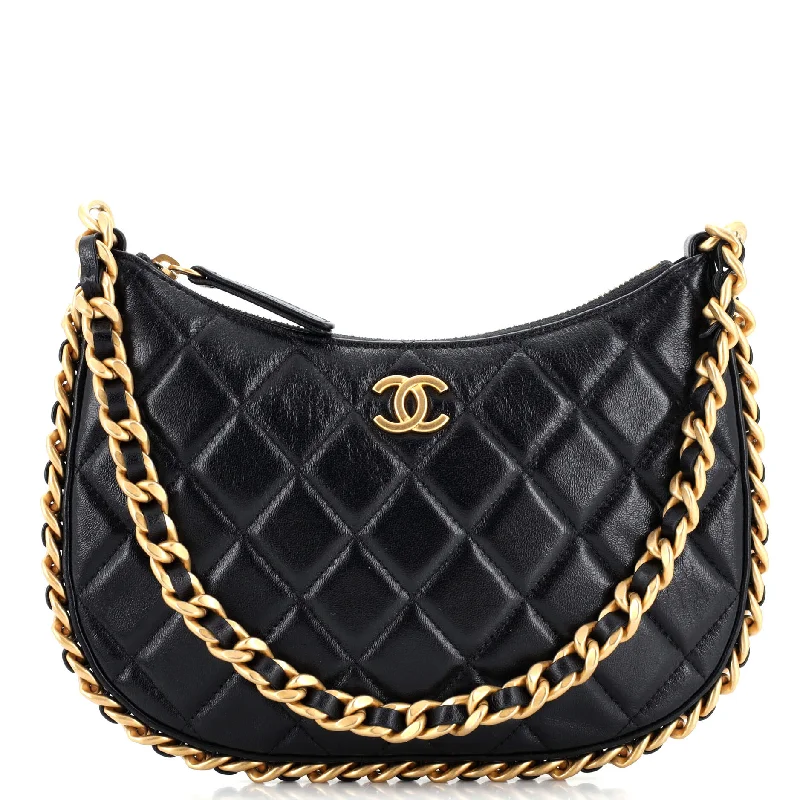 CC Chain Around Hobo Quilted Lambskin