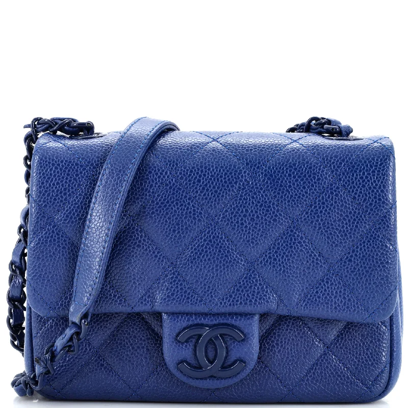 Incognito Square Flap Bag Quilted Caviar Mini