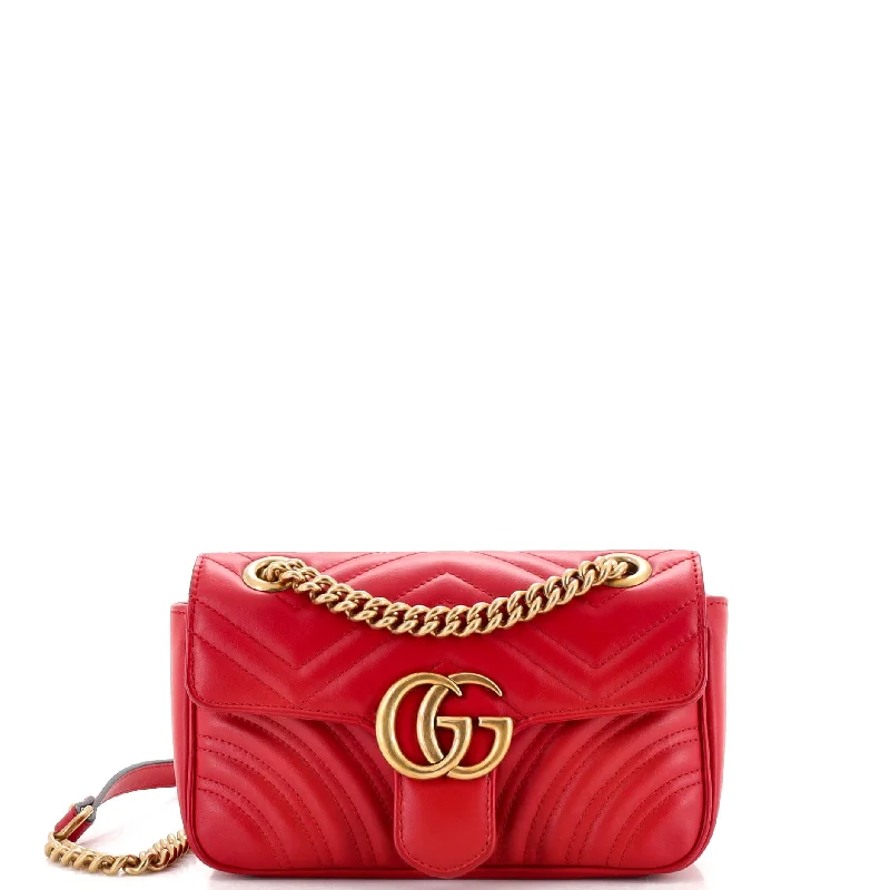 GG Marmont Flap Bag Matelasse Leather Mini