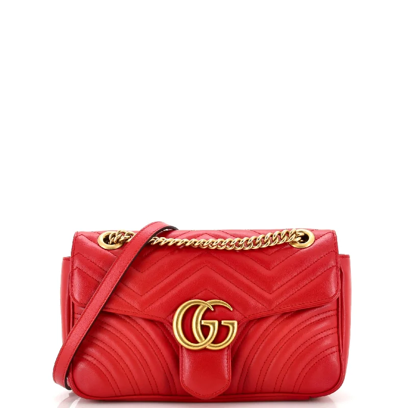 GG Marmont Flap Bag Matelasse Leather Small