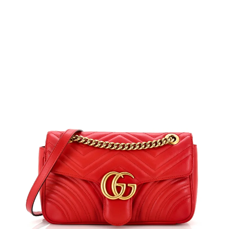 GG Marmont Flap Bag Matelasse Leather Small