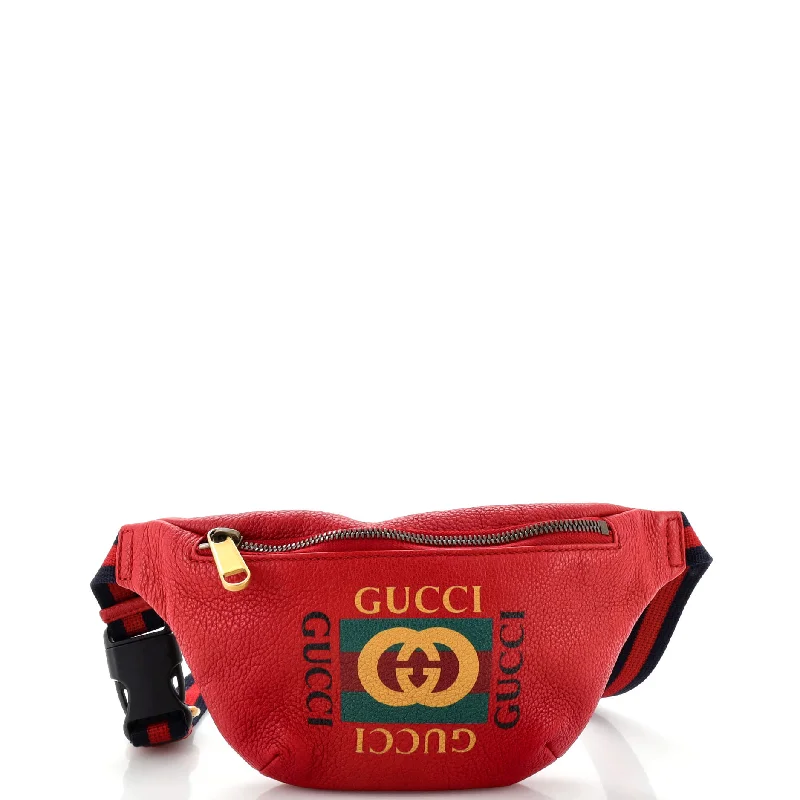 Logo Belt Bag Printed Leather Small