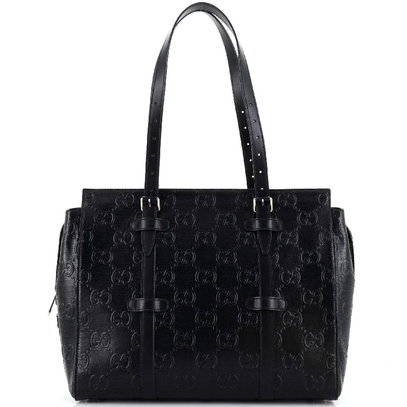 Tote Bag GG Embossed Perforated Leather