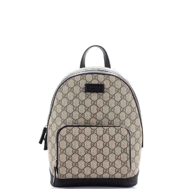 Zip Pocket Backpack GG Coated Canvas Small